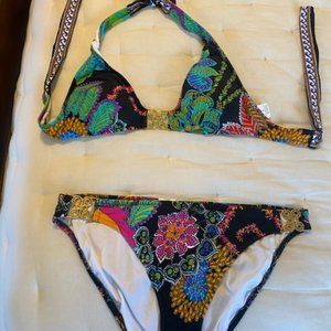 Trina Turk Bikini Casablanca Black Sz 8